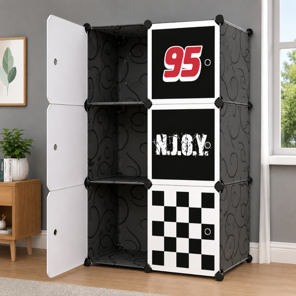 Guarda Roupa Organizador Infantil Modular com Portas com Portas Temáticas - Frete Rapido