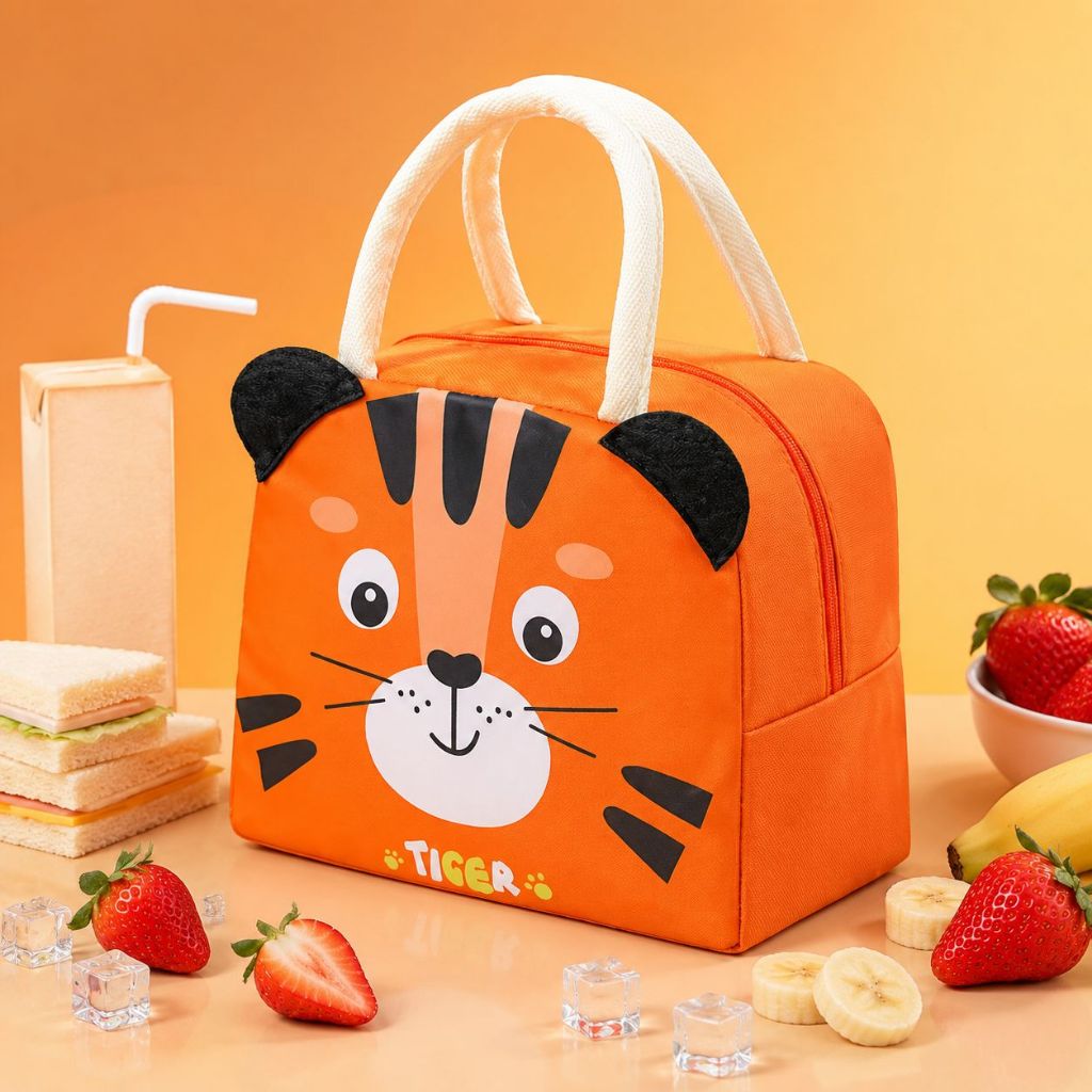 Lancheira Térmica Infantil Quente e Frio Estampas 3D Desenho Animado Bolsa de Mão