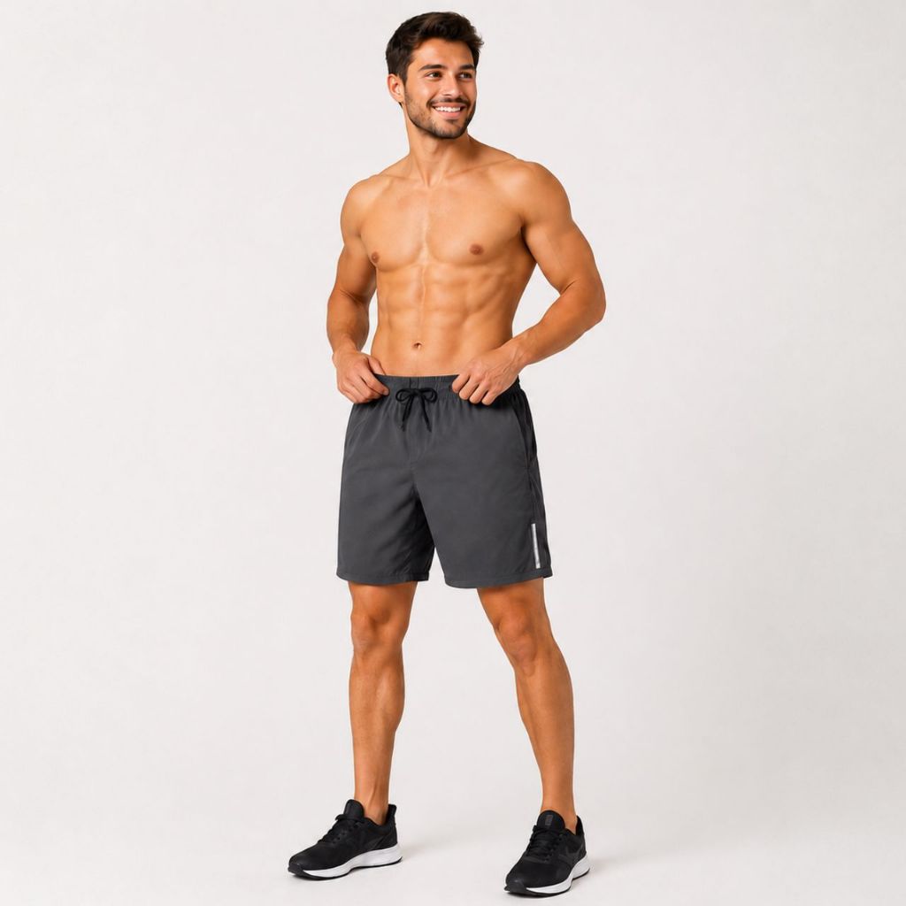 Short Masculino Tactel com Elastano Premium Moda Fitness para Academia