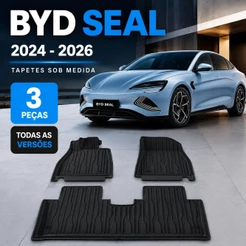 Jogo De Tapetes Com 3 Peças Premium Bandeja Borda Alta De Borracha Tpe 3D Para Byd Seal 2024 - 2026