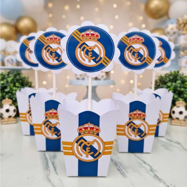 Cachepo - centro de mesa personalizado Barcelona- Real madrid- Paris saint germain- Futebol -Lembrancinhas-Pegue e Monte