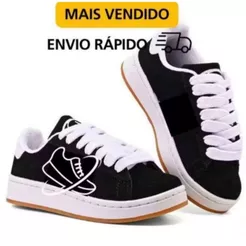 Sapato Casual Masculino e Feminino Esportivo Solado Reto Anti Derrapante Promoção