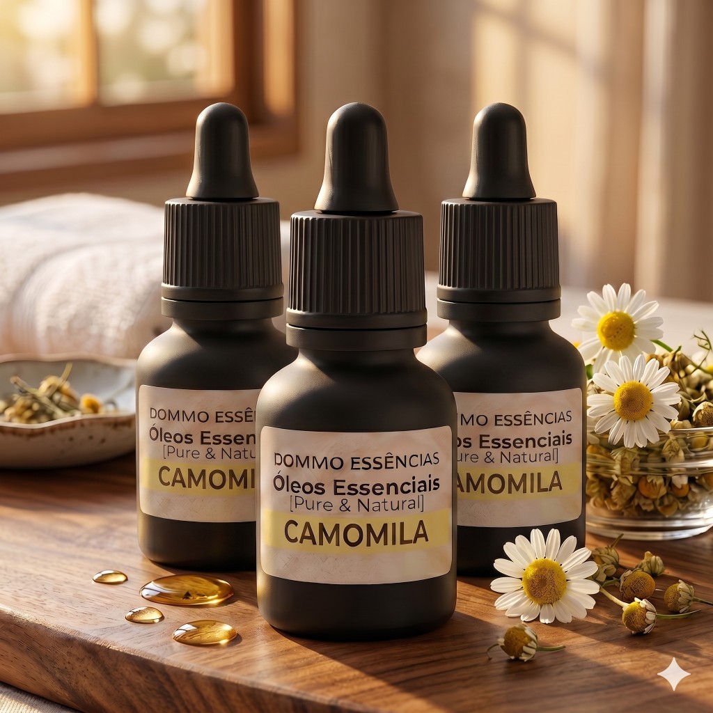 Óleo Essencial De Camomila 15ml | Aroma Premium 100% Puro Natural Aromaterapia Serve para Difusor Velas Sabonete