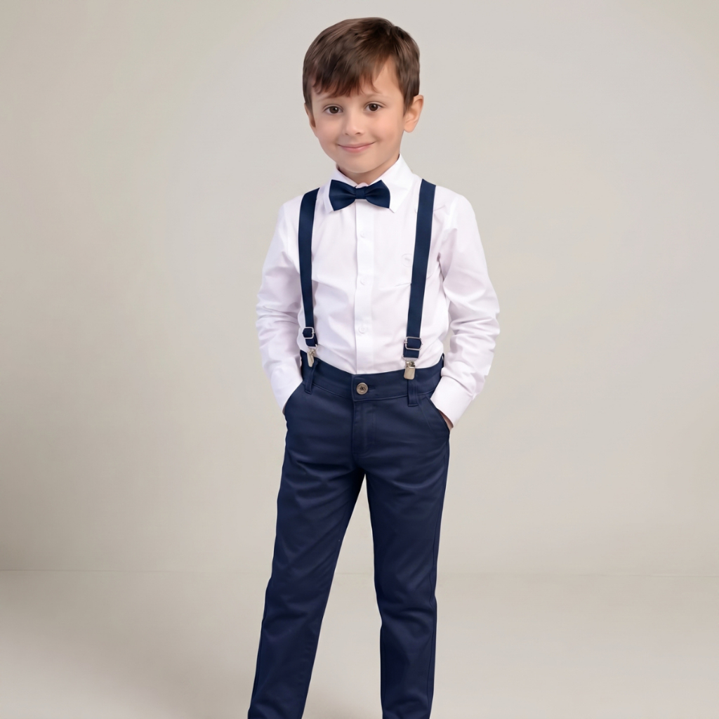 Conjunto Azul para casamento apresentação Pajem - Opção Azul Bebê e Azul Marinho
