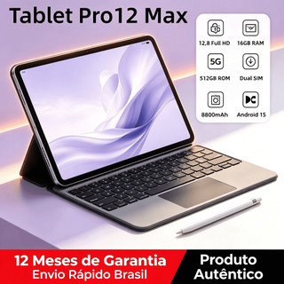 【Teclado e mouse gratuitos】Tablet Galaxy Pro12 Max 11.6 polegadas 16 GB+512 GB comprimido Android15 5G wifi Pix
