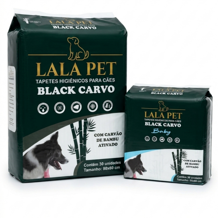 Tapete Higiênico Lalapet Carvão Ativado Bambu - Escolha o Tamanho (Grande ou Baby)