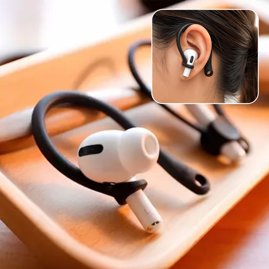 Suporte Gancho Fixador de Orelha Segurar Fones Compatível com AirPods 1 2 3 Pro Compatível c/ Lenovo