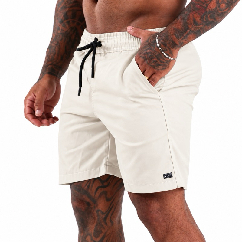 Bermuda Masculina Sarja Essential Algodão Premium Toque Macio Confortável Modelagem Exclusiva VIHD