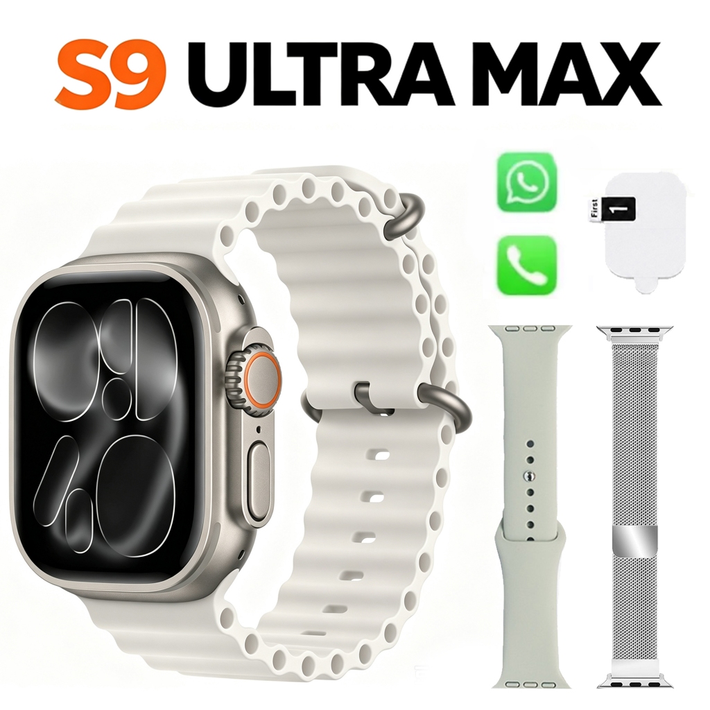 Novo Smartwatch S9 Ultra Max Novo Inteligente Watch 9 Ultra  Série 9 Homens Para Android e iOS
