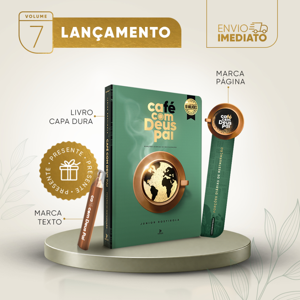 Café com Deus Pai Vol. 7 (Capa Dura) + Marca-texto