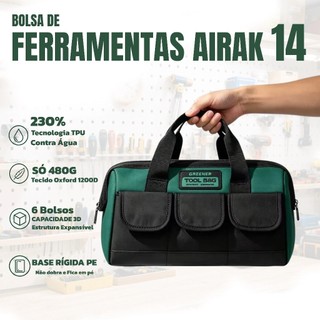 Bolsa De Ferramentas 14 Pol Oxford 1200D Impermeável Reforçada Multiuso Profissional Saco Eletricista Soldador