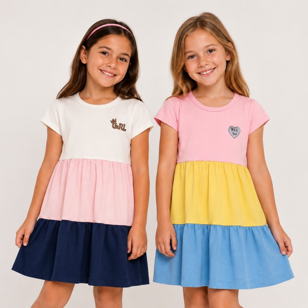Vestido Infantil Menina 3 Marias Cores Sortidas 100% Algodão 4 ao 12 Anos