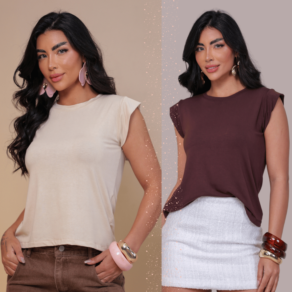 Blusinha Feminina Muscle Tee Camiseta Regata Básica Soltinha Casual