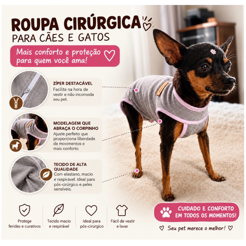 Roupa cirurgica para cachorro Roupa Cirurgica pet