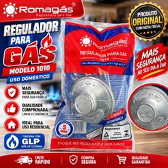 Registro de gás Cozinha Regulador valvula para Botijão de gás GLP Registro Simples com selo inmetro