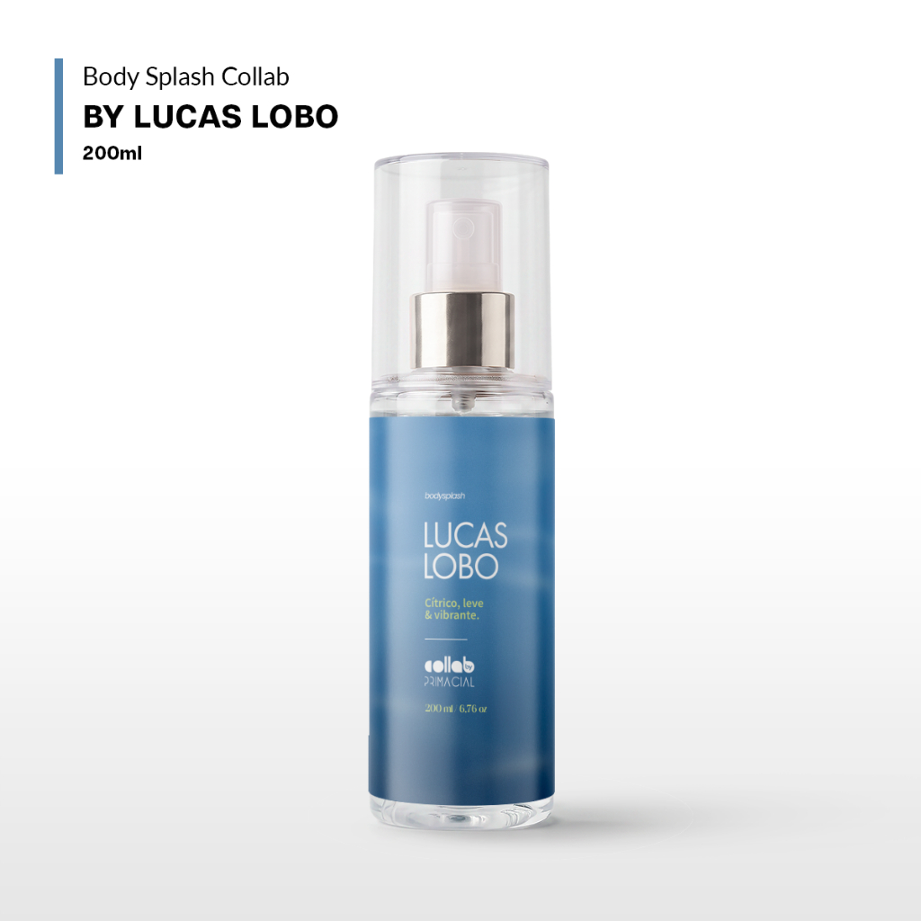BODY SPLASH LUCAS LOBO 200ML PERFUME AMADEIRADO CONFORTÁVEL