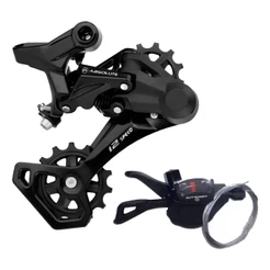 KIT CÂMBIO TRASEIRO + ALAVANCA ABSOLUTE NERO 12V MTB TRANSMISSÃO