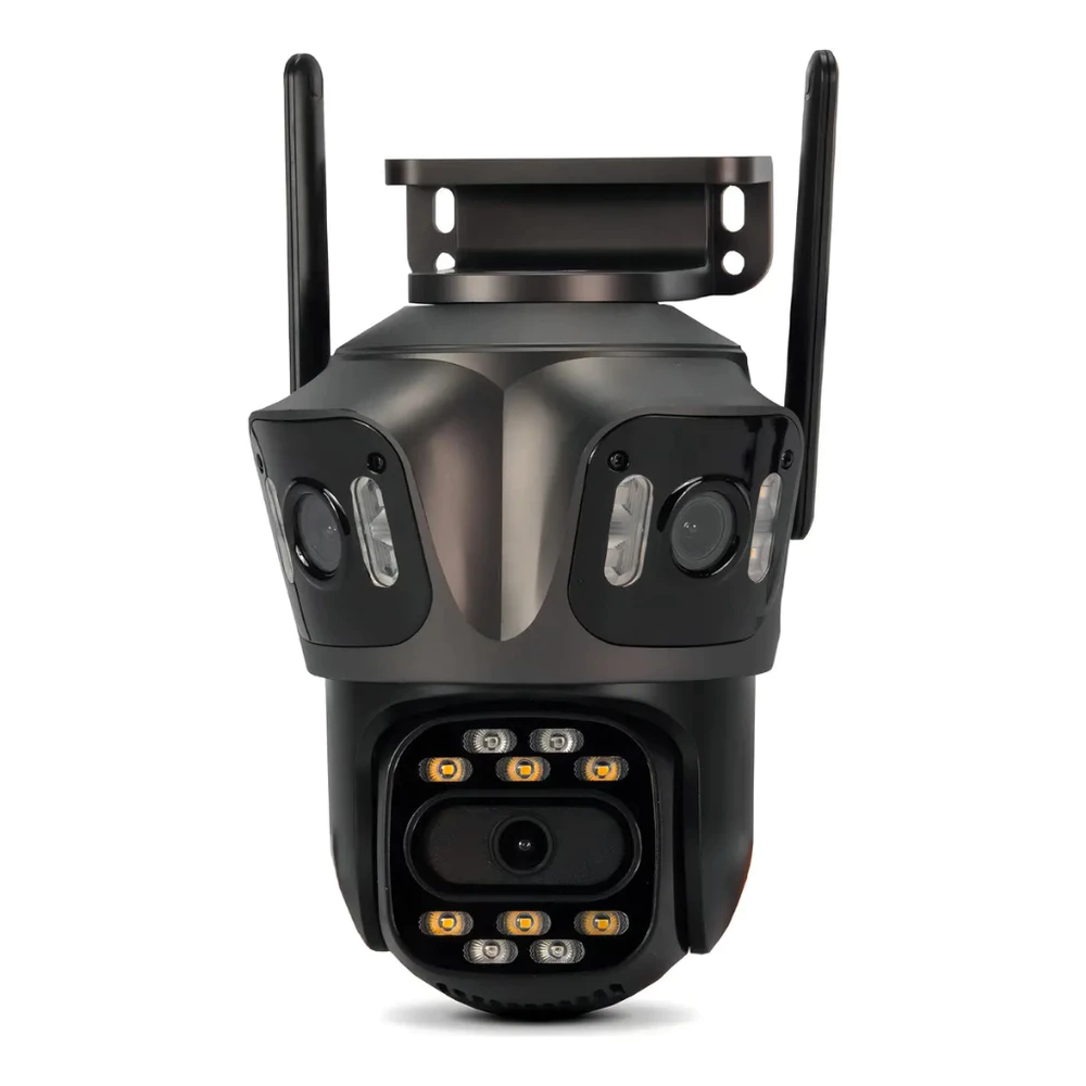 Câmera Segurança P15 Ptz Wifi Full Hd Externa Lente Lens Icsee Tripla 9mp