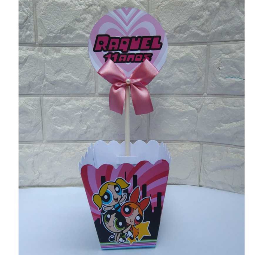 Centro de Mesa Cachepot As Meninas Super Poderosas personalizadas |Lembrancinhas |Aniversário| Festa infantil Caixinhas