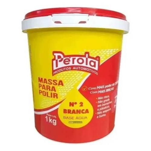 Massa para Polir Base Água Pérola 1kg - Alto Poder de Corte e Brilho Suave