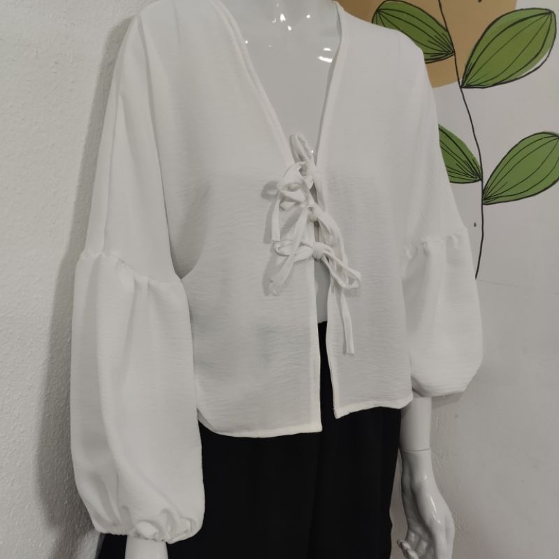 Bata para gestantes,Blusa lacinhos grávida-Ideal para ensaios. Bata feminina soltinha. — imagem 2 de 2