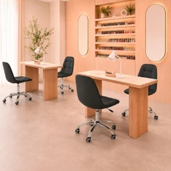 Kit 4 Cadeiras Office Botonê Giratória Ergonômica para Escritório Home Office