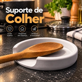 Suporte de Colher para Cozinha – Descanso de Colher e Utensílios
