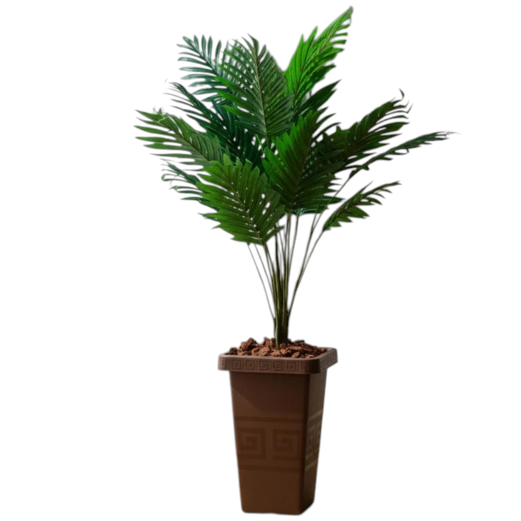 Palmeira Artificial 90cm com Vaso Grande Kit Completo Decoração de Sala