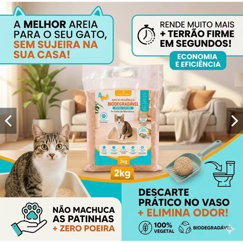 Areia Higiênica para Gatos PRODUTO TESTE NÃO COMPRAR
