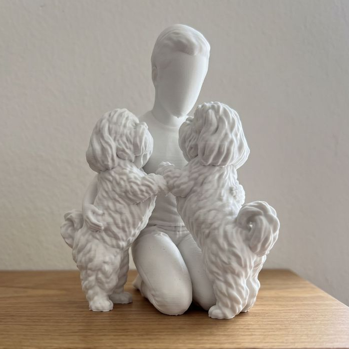 Escultura Decorativa 2 Shih-Tzu – Amor Pet em Cada Detalhe