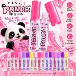 Kit 20 Gloss Labial Panda Vivai Brilho Maquiagem