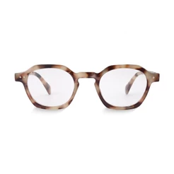 Óculos de Grau Quadrado Mizu Tortoise Latte Armação Premium Retrô Unissex Leve Confortável