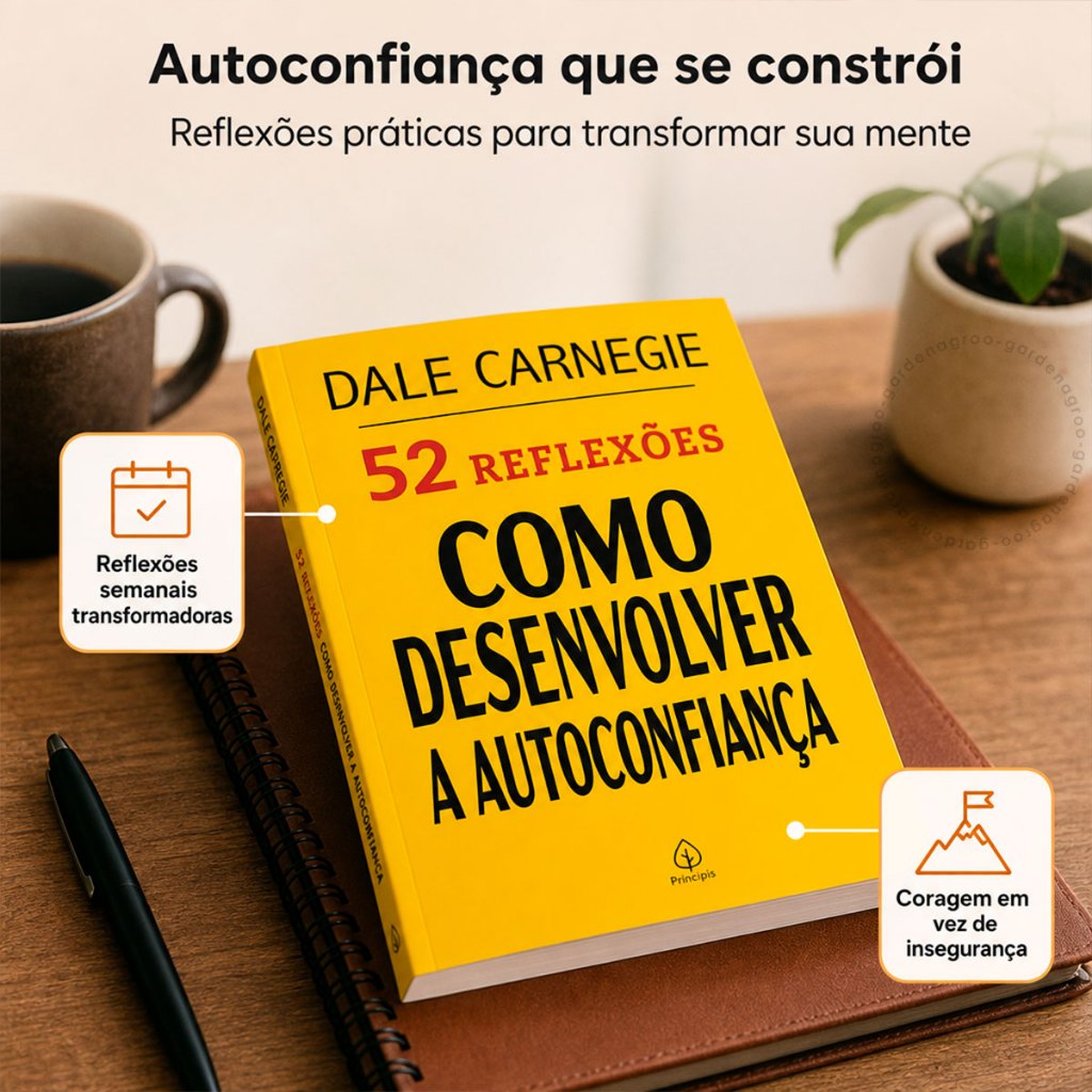 Livro 52 Reflexões Como Desenvolver A Autoconfiança Dale Carnegie Aprendizado Autoconhecimento Editora Principis — imagem 2 de 2
