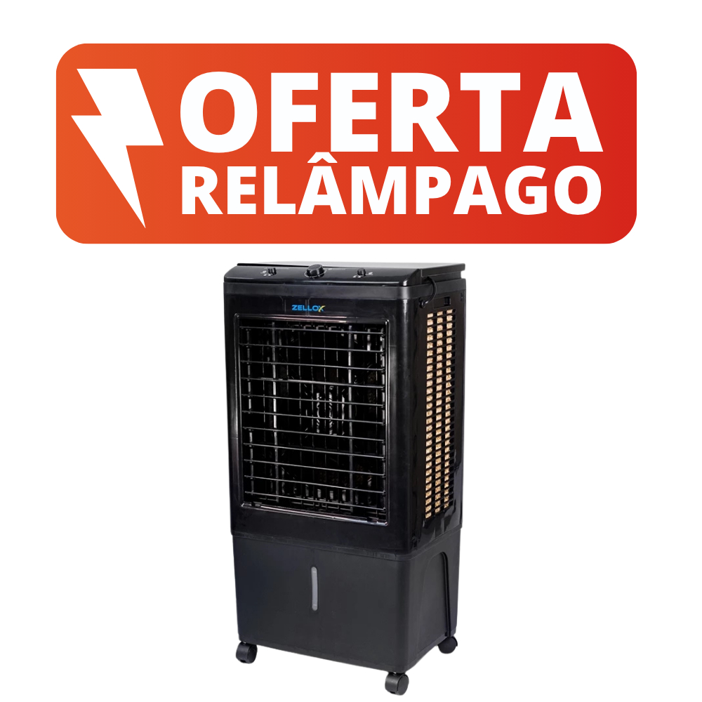 Climatizador de Ar Evaporativo Zellox ZLX-45 45L Portátil 4 em 1 - 110V