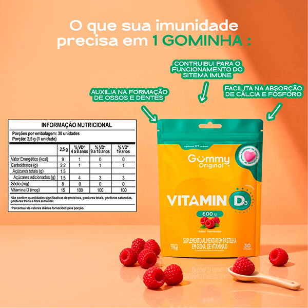 Kit 3 Gummy Original Hair + Vitamina C + D Bem-estar e beleza · foto 2