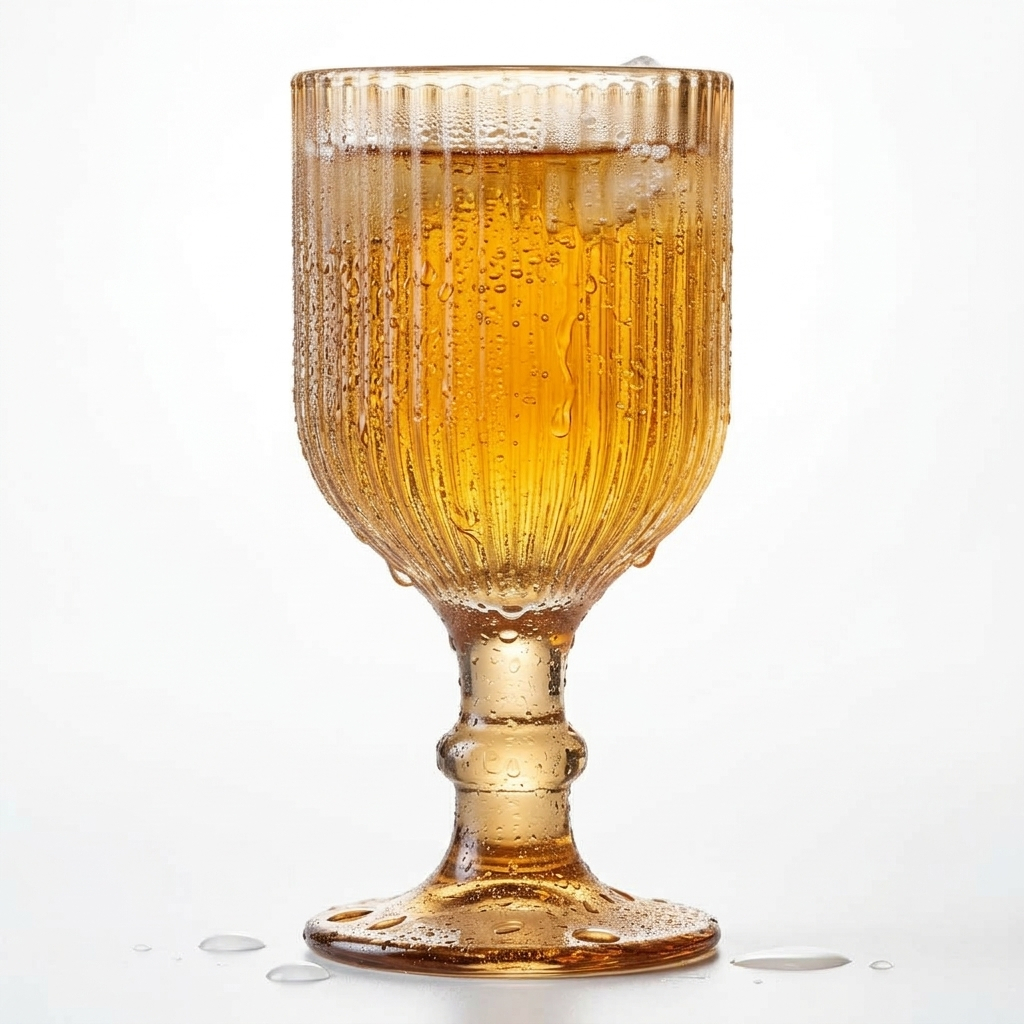 Jogo 6 Taças de Licor Lines 75ml Âmbar Metalizado em Vidro Wolff para Presente Decoração Coquetéis Sofisticado Aperitivo