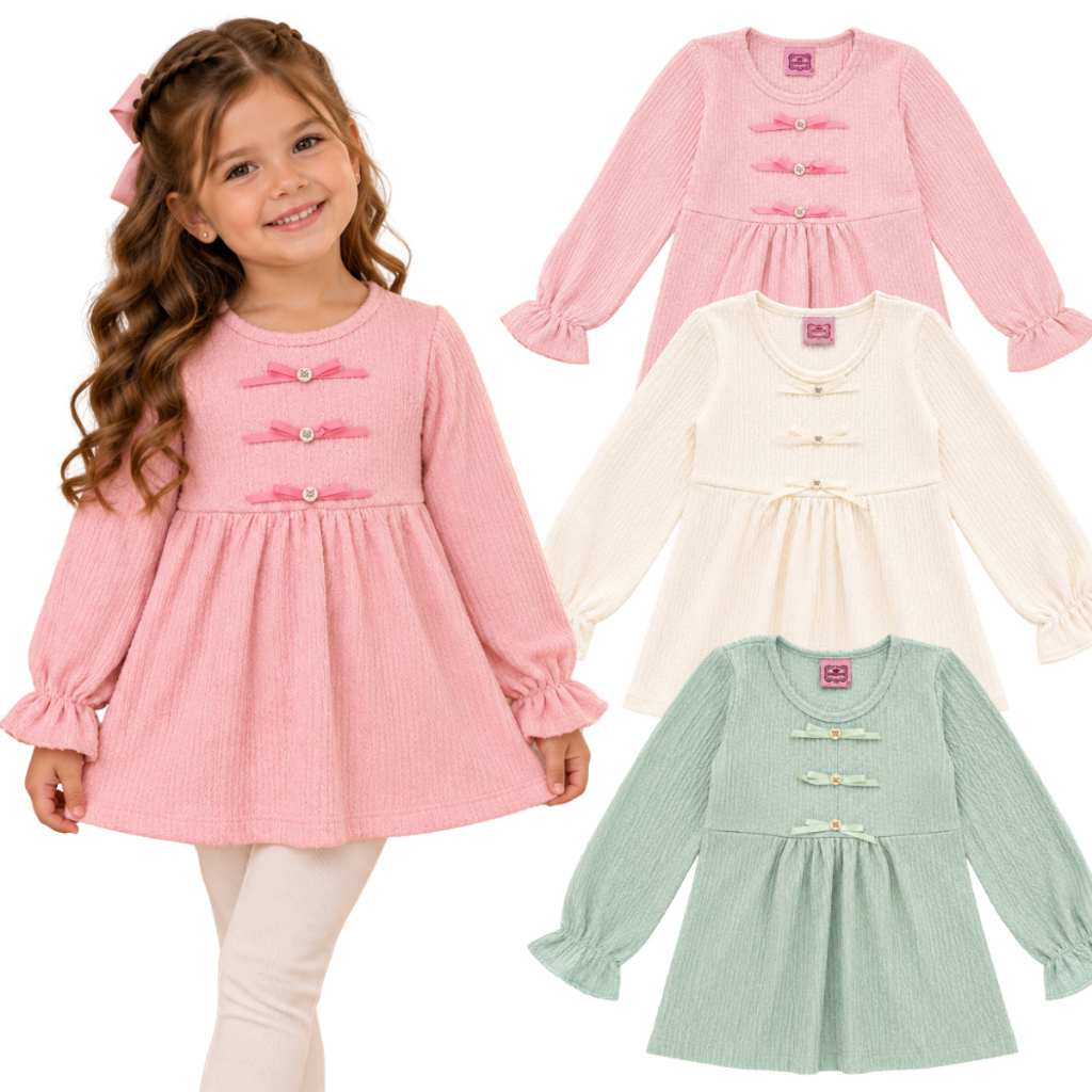 Blusa Infantil Menina do 4 ao 8 anos l Bata em Malha Anaruga Premium l blusinha Infantil Menina | Roupa infantil menina