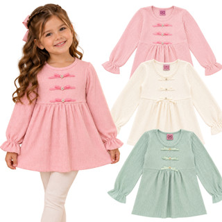 Blusa Infantil Menina do 4 ao 8 anos l Bata em Malha Anaruga Premium l blusinha Infantil Menina | Roupa infantil menina