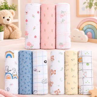 Cueiro Flanelado Papi Baby 100% Algodão 1,00x80cm Kit C/ 3 Unidades
