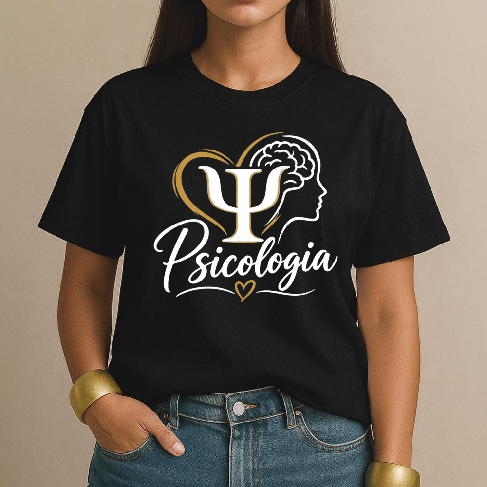Camiseta Estampada Graduação Psicologia Unissex Algodão