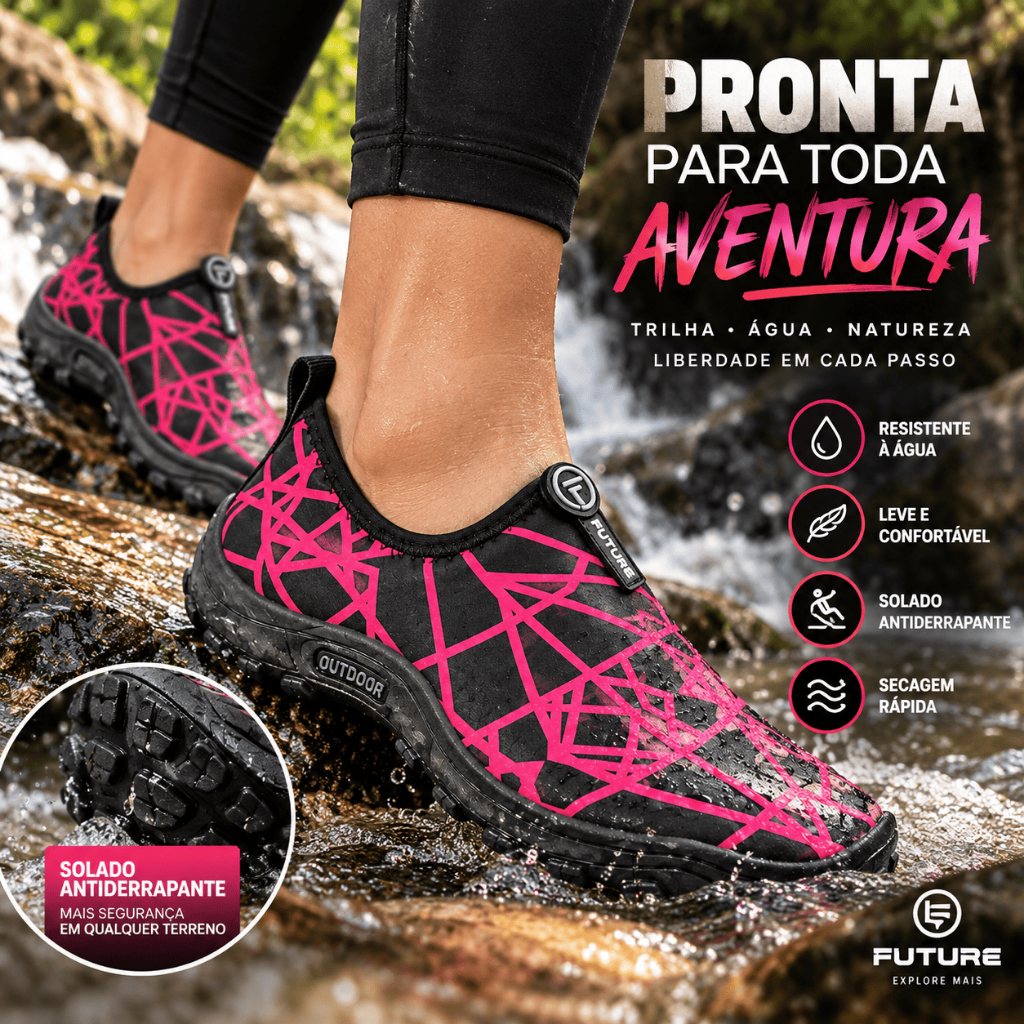 Sapatilha Aquática Unissex Future Neoprene Antiderrapante Praia Trilha