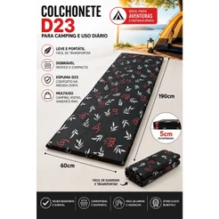 Colchonete Solteiro 190x60x5cm Confortável Para Dormir Viagem Acampamento-envio imediato