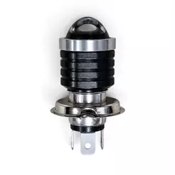 Lampada Farol de Led H4 Base Olho de Peixe 6500K Moto Motocicleta
