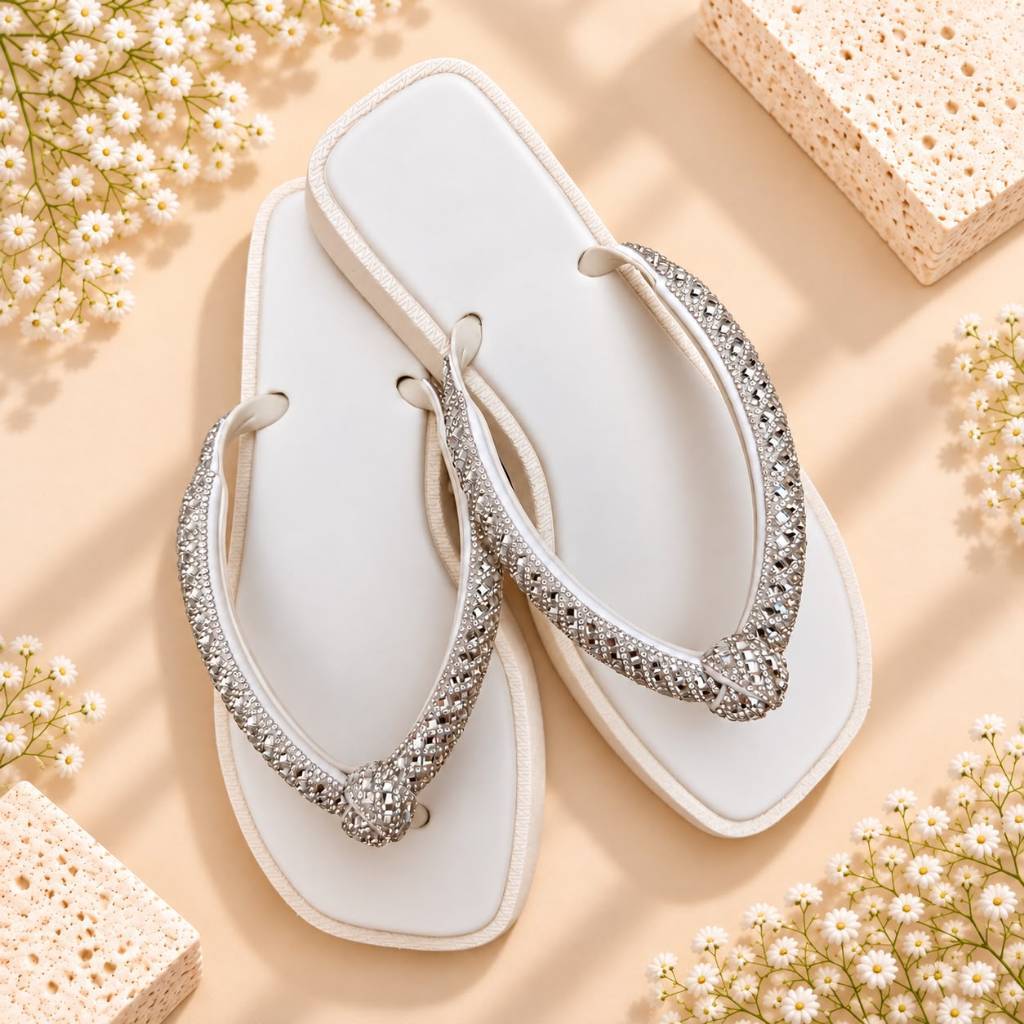 CHINELO OU SANDALIA RASTEIRINHA FEMININA ANTIDERRAPANTE ELEGANTE COM STRASS LUXO LEVE CASUAL DIA A DIA