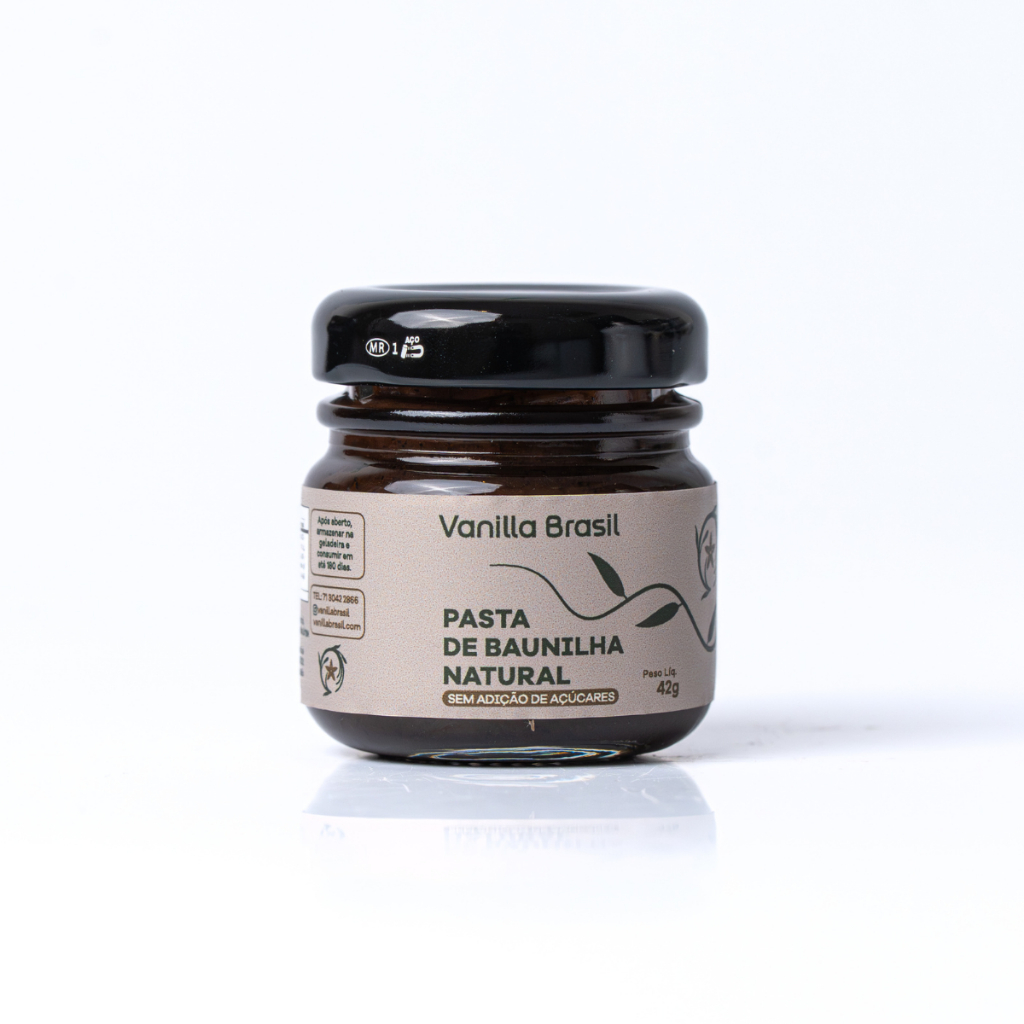 Pasta de Baunilha Natural Gourmet Especial Culinária Confeitaria Doceria Vanilla Brasil 42gr