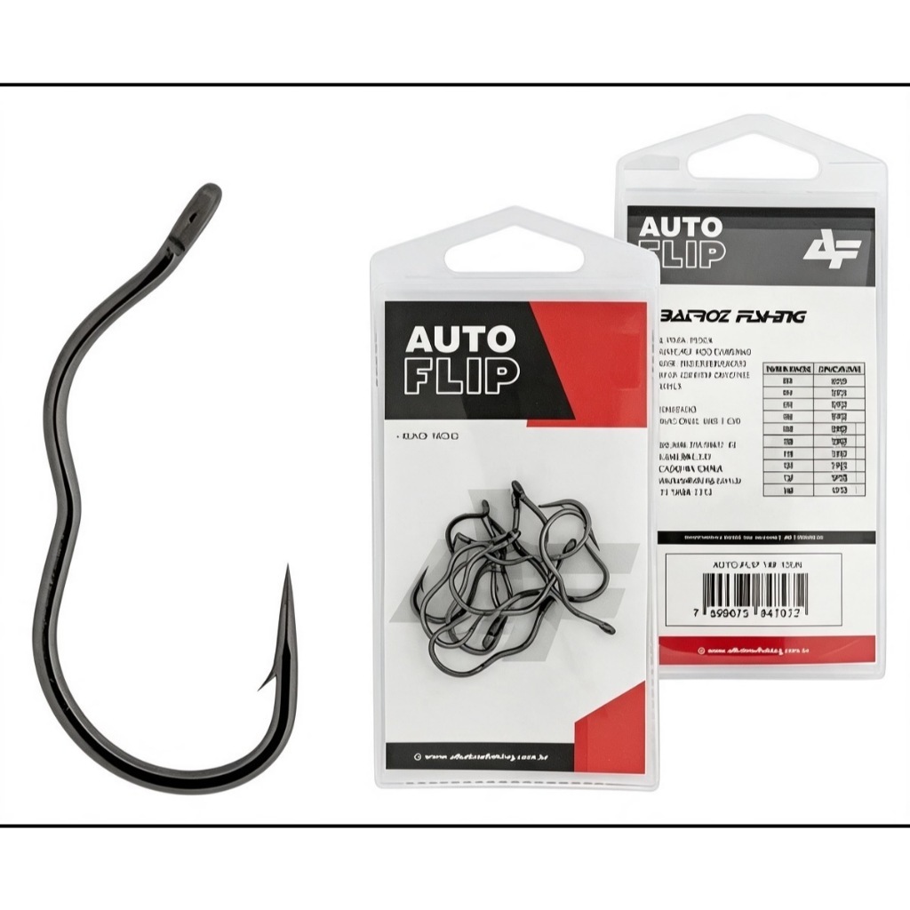 Kit Anzol de Pesca Mata Kail Pancing Automático Anti-Running com Barba Dupla e Aço Manganês
