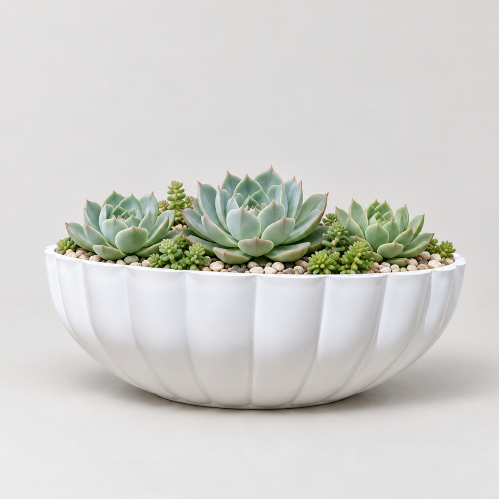 Vaso bacia decorativo para planta estilo moranga 34x15