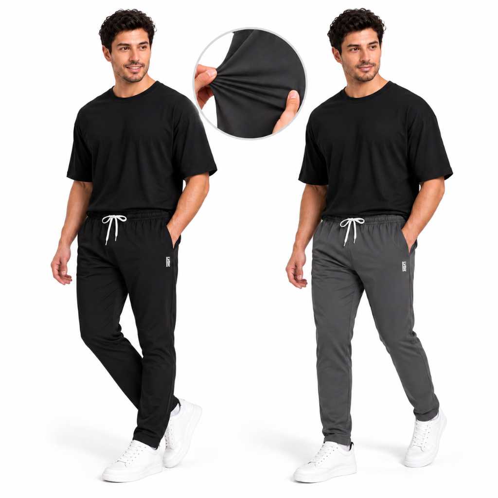 Calça Masculina Tactel Elastano Tech Flexivel Treino Academia Casual Premium Motion LVBR