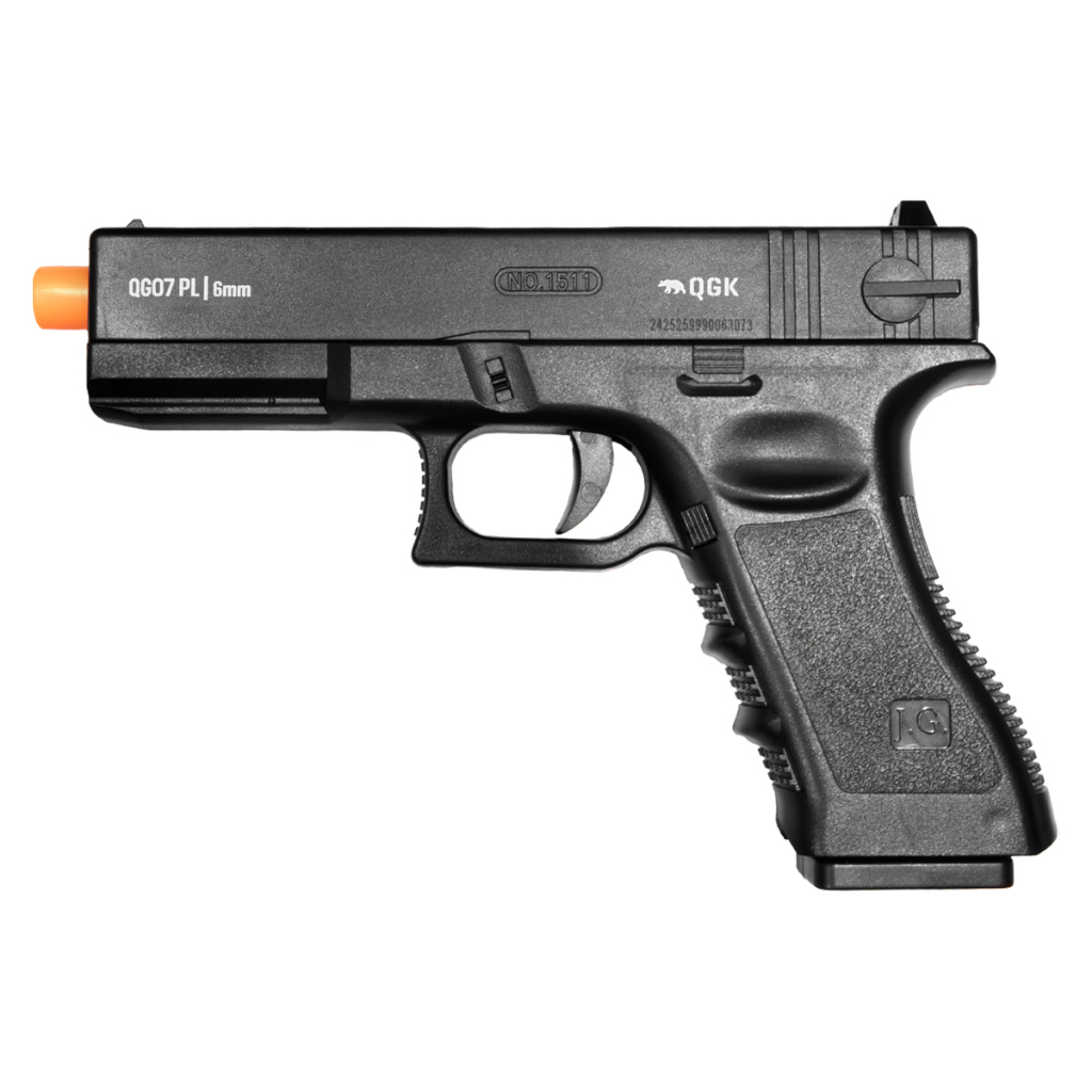 PISTOLA DE AIRSOFT SPRING QG07 PL 6MM QGK + BBS + ALVOS · foto 2