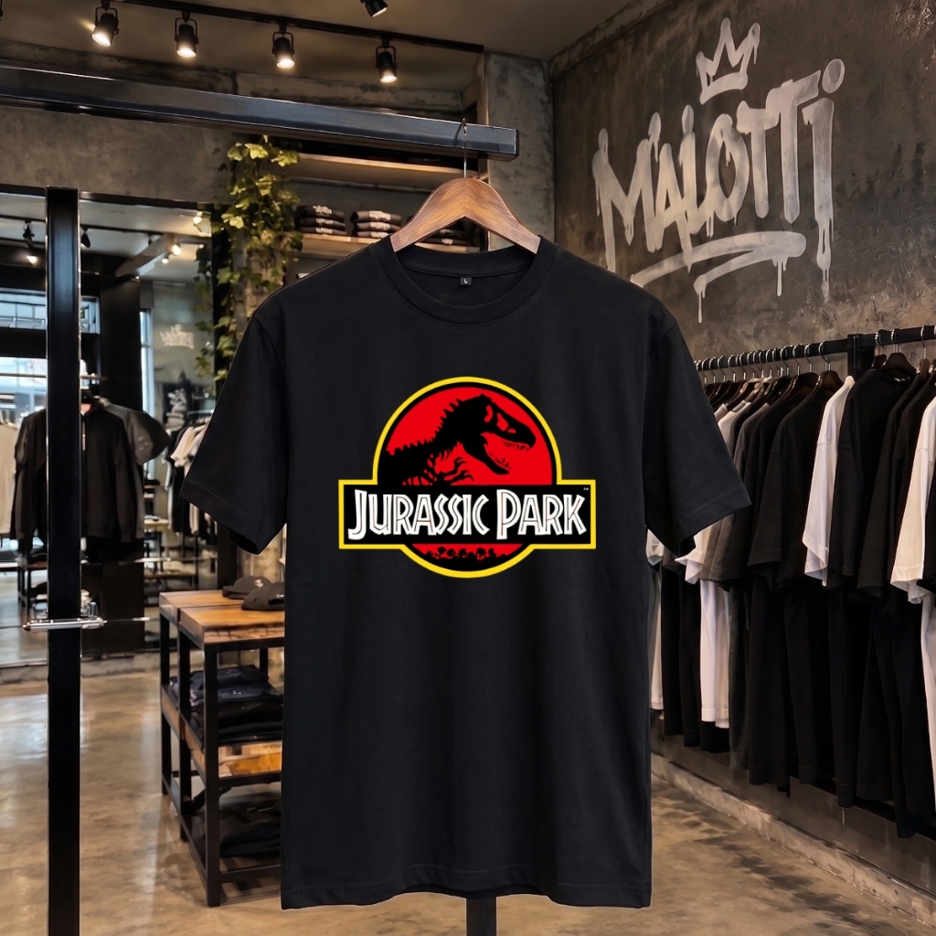 Camiseta Jurassic Park Unissex 100% Algodão Estampada DTF Camisa Masculina Feminina Casual